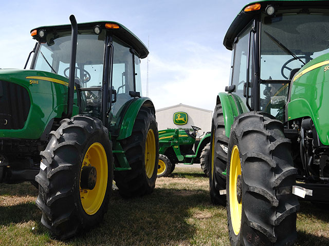 Some dealerships are overstocked with equipment because sales of most categories of farm equipment have slumped for almost two years. (DTN/The Progressive Farmer photo by Jim Patrico)